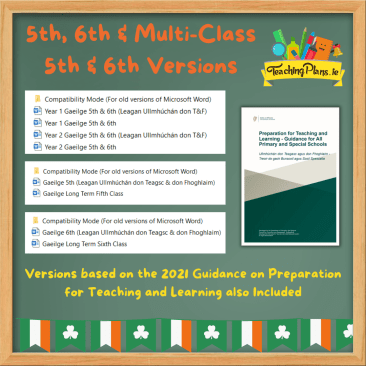 Primary Language Curriculum 5th / 6th Long Term Gaeilge Plans - Fifth / Sixth Class Gaeilge PLC Plans