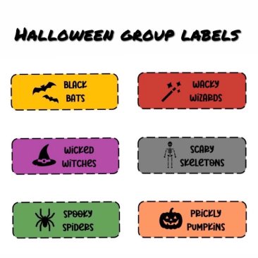 Halloween Group Labels
