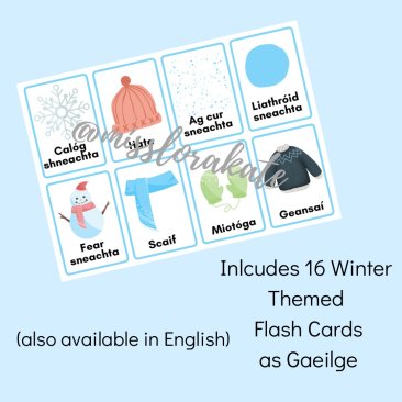 16 Winter Flash Cards (Irish)