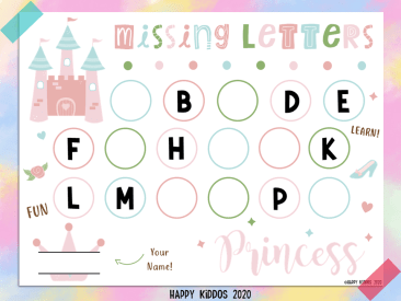 Alphabet: Missing Letters (Princess)