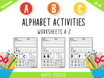 Alphabet Activities: Worksheets A-Z 3