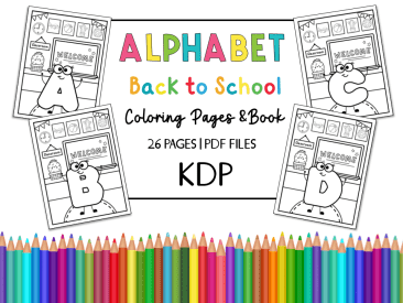 Alphabet Back to School Coloring Book for Kids