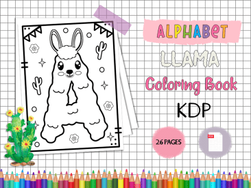 Alphabet Llama Coloring Book & Pages for Kids