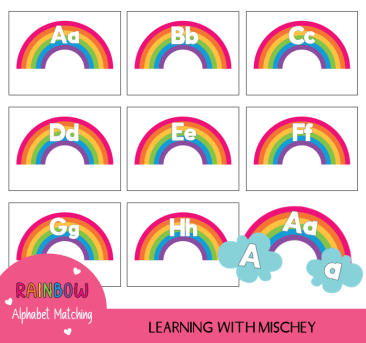 Alphabet Matching Letter (Rainbow)