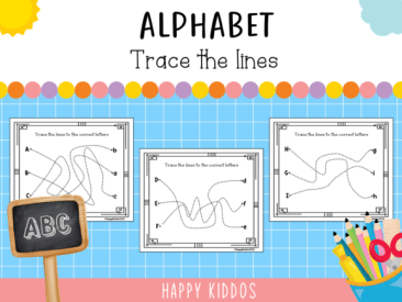 Alphabet: Trace the Lines Worksheets