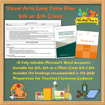 Visual Arts Long Term Plan for Fifth or Sixth Class - 5th / 6th Art Long Term Recorded Preparation