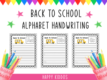 Back to School Alphabet Handwriting