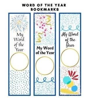 Word of the Year Bookmarks (Blue)