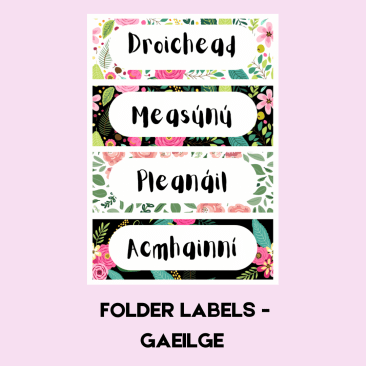 Folder labels - Gaeilge
