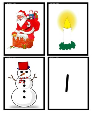 Christmas Counting Cards 1 to 20