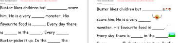 Here Comes Buster worksheets (1st/2nd class)