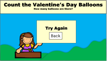 Adding up to 10 Valentines Balloons| Valentines Day Google Slides