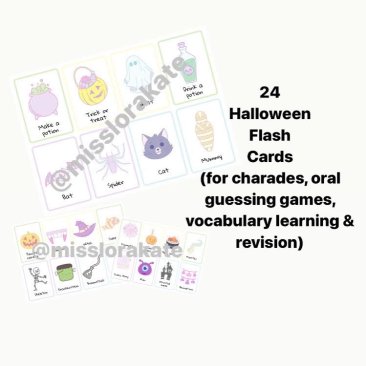 Halloween Charades Cards