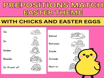 Matching Prepositions Activity-Easter Theme