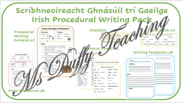 Scríobhneoireacht Ghnásúil trí Gaeilge - Irish Procedural Writing Pack