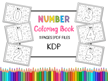 Number Coloring Book & Pages for Kids