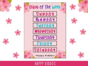 FREE Poster Days of the Week (Sakura Themed)