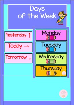 Days of the Week Mash