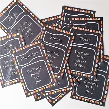 Don't Say It! Halloween Cards and Slides