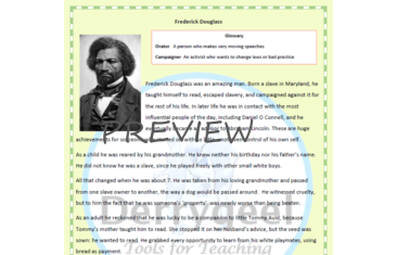 Frederick Douglass: Life and Time in Ireland and USA; Black History