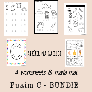 Aibítir na Gaeilge - Fuaim C - worksheet bundle