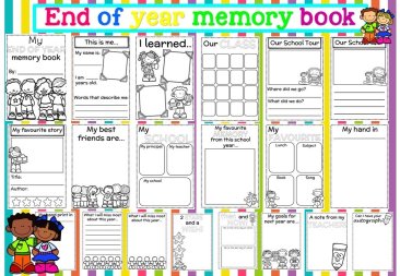 End of year memory book preview