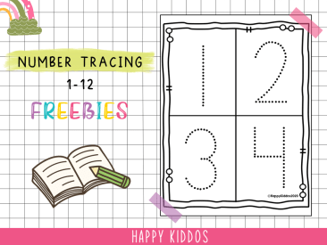 FREE Number Tracing 1-12