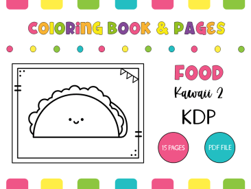 Food Kawaii Coloring Book & Pages for Kids 2