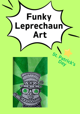 Funky Leprechaun St. Patrick's Day Art (With Glasses)