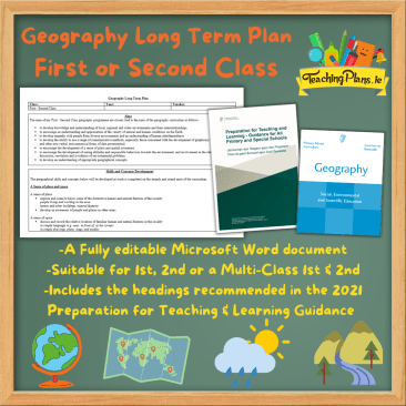 Geography Long Term Plan First or Second Class - 1st or 2nd Class Yearly Geography Planning