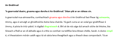 An Gnáthrud sample answer