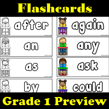 Grade 1 Dolch Flashcards cards