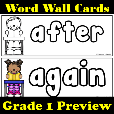 Grade 1 Word Wall Cards preview