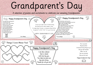 Grandparent's Day Poems and Worksheets