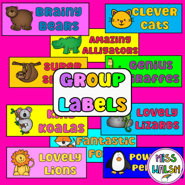 Group Labels- Animal Theme