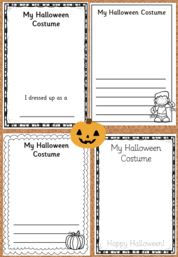 Halloween Costume Drawing & Writing