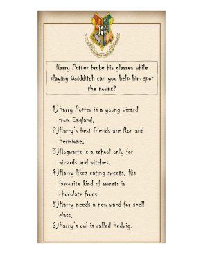 Harry Potter noun search