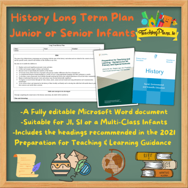 History Long Term Plan Junior Infants or Senior Infants - Infants History Long Term Recorded Preparation