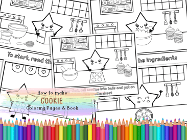 How to Make Cookie - Coloring Book & Pages