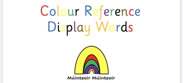 Colour Reference Display Words