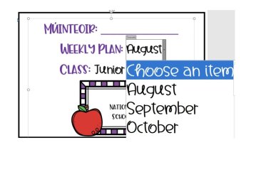 Fully Editable Fortnightly Planning Template for Junior Infants