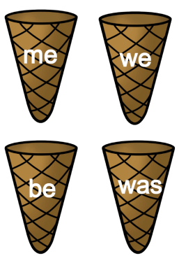 Ice cream tricky words