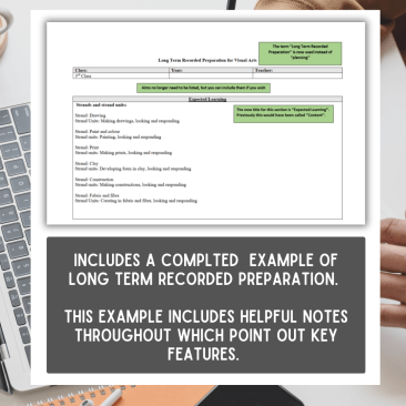 Long Term Recorded Preparation Template & Sample - 2021 Preparation for Teaching and Learning