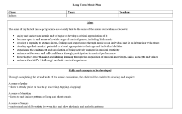 Long term music plan for infants preview 1