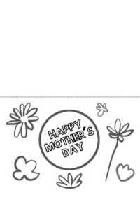 Mother's Day Card - Colouring-cum-Gifting