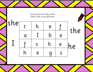 Tricky words, word search bundle