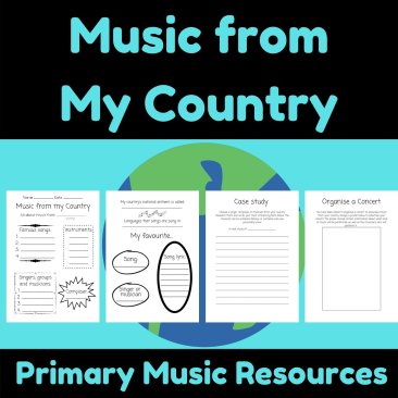 Music from My Country - Worksheet Pack