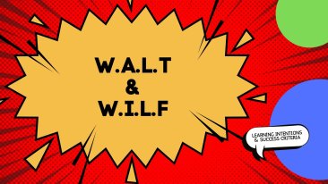 WALT & WILF whiteboard display