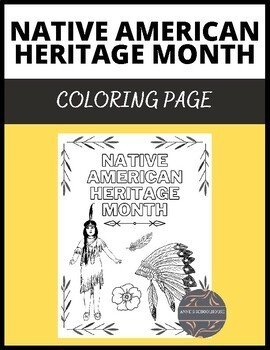 Native Americans - Colouring Page