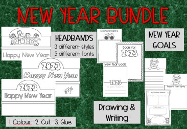New Year Headbands and Writing Bundle